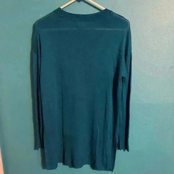 Worthington Teal Blue Lightweight Longline Tunic Sweater - Picture 4 of 5